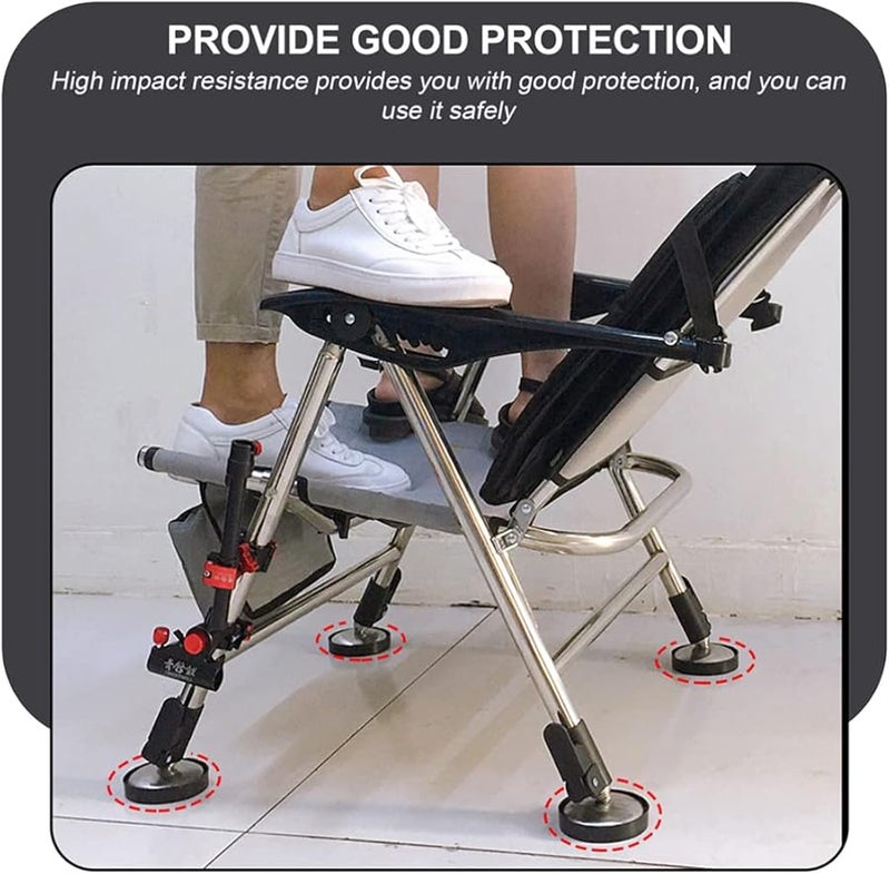 BESPORTBLE Fishing Chair Leg Protectors with Claws for Outdoor Stability Black 1 Set - Image 4